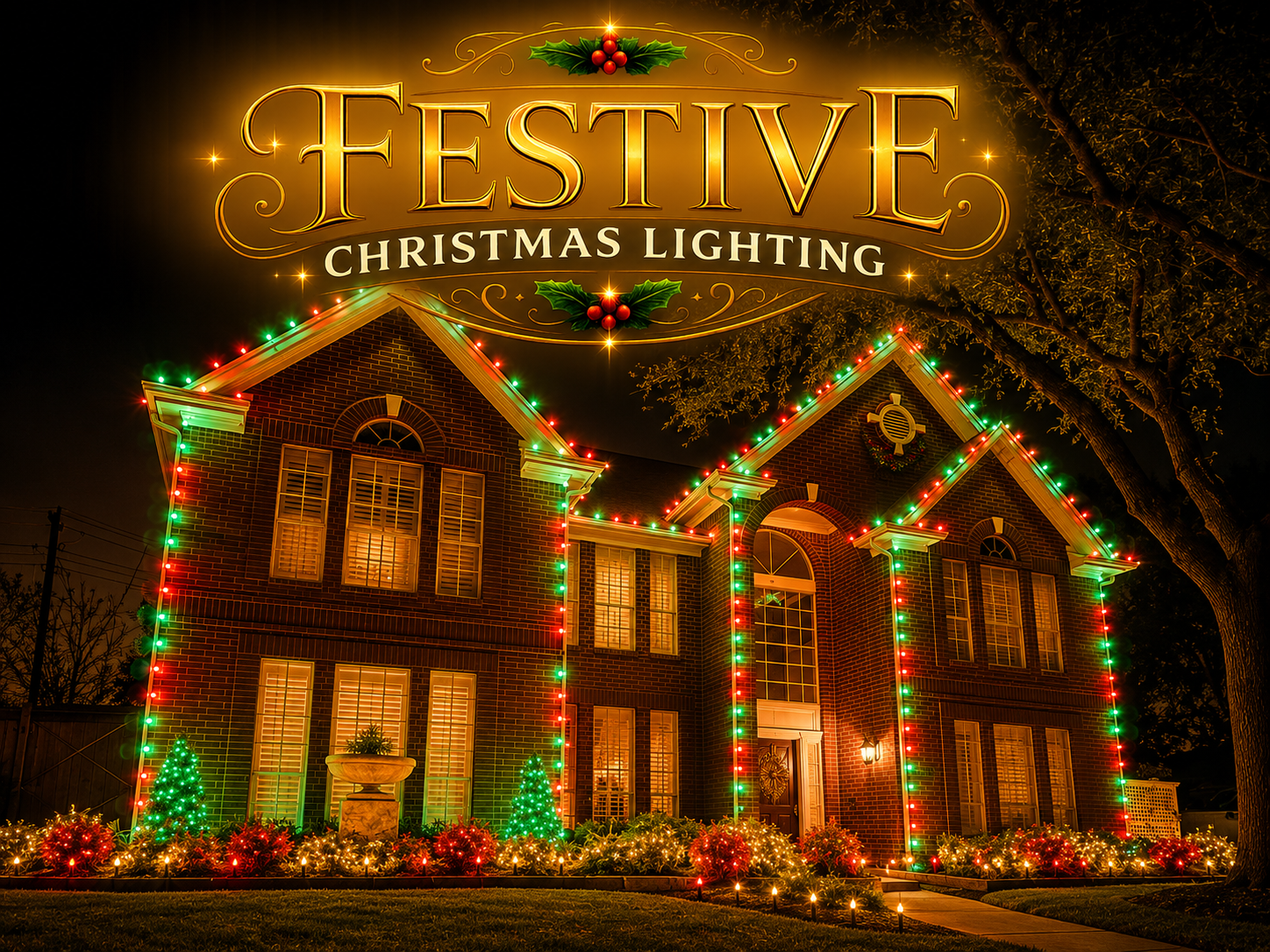 Red & Green Christmas lights