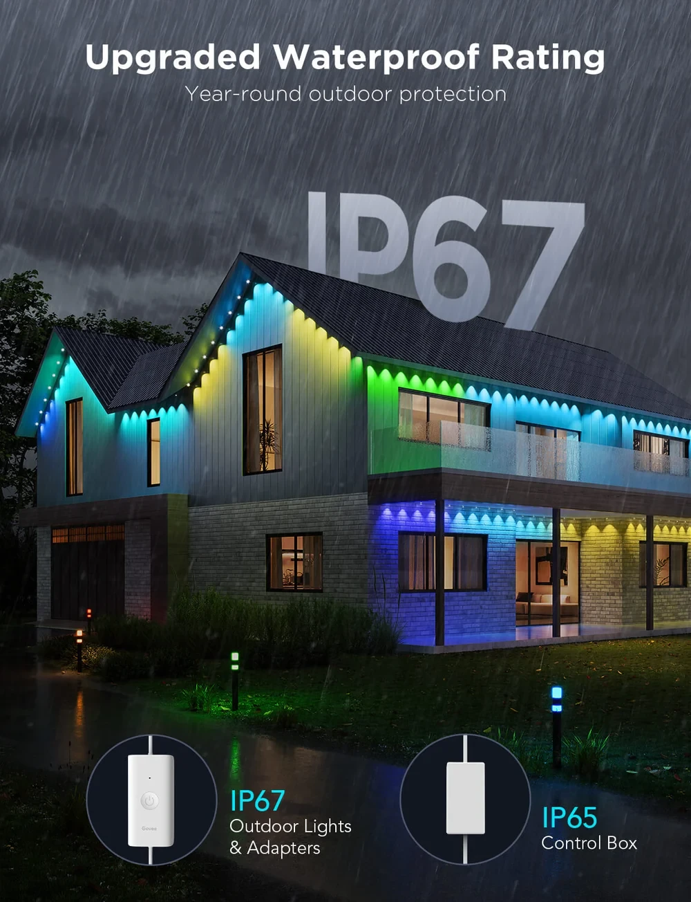 Patriotic Christmas lights
