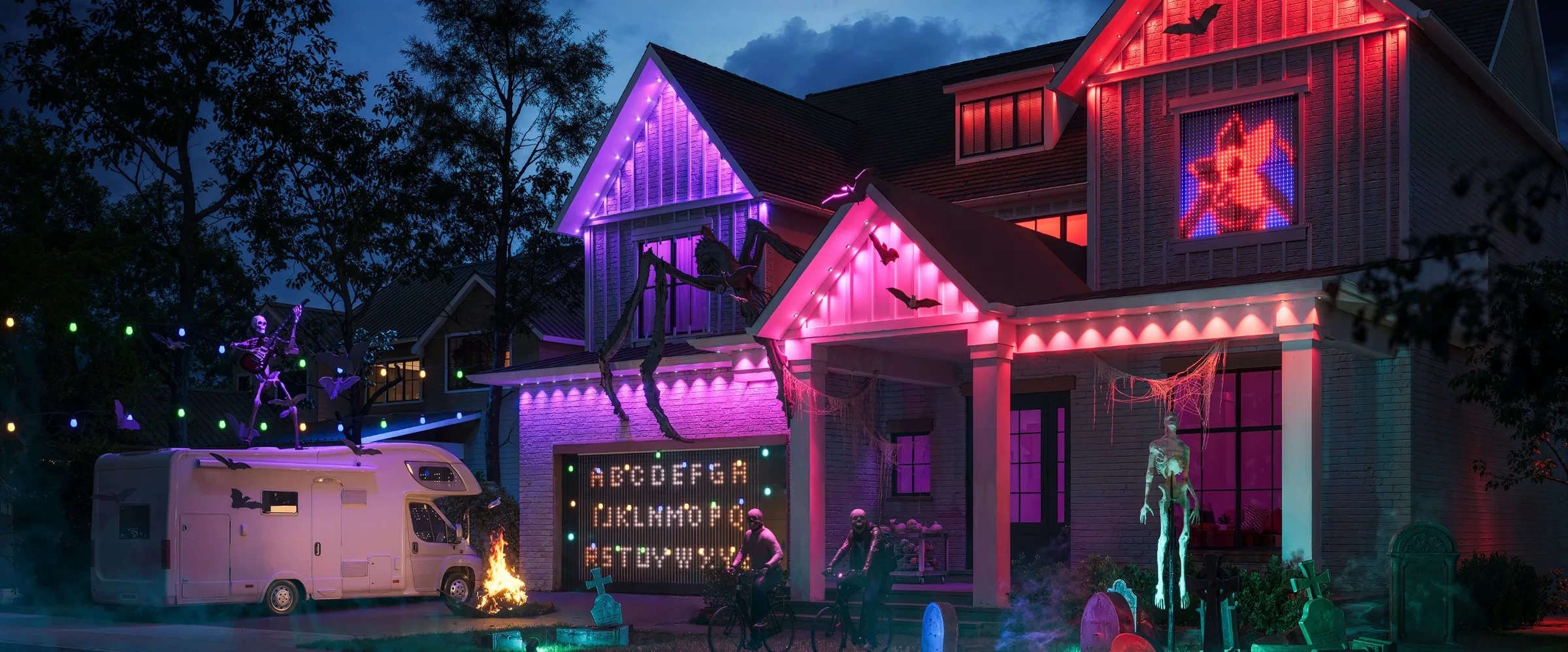 Blue Christmas lights