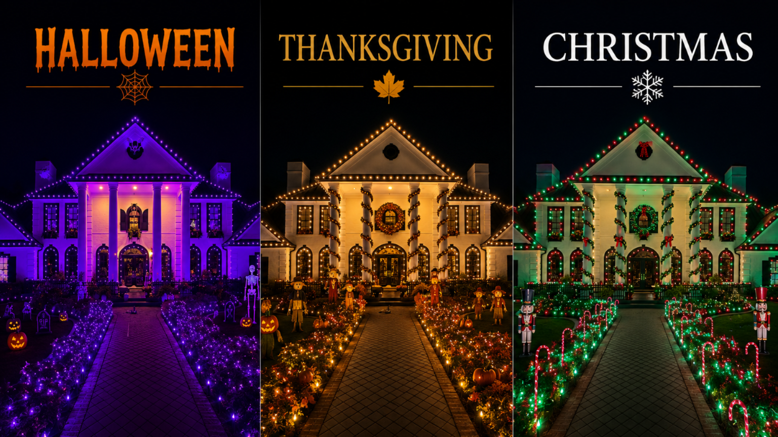 Halloween Christmas lights
