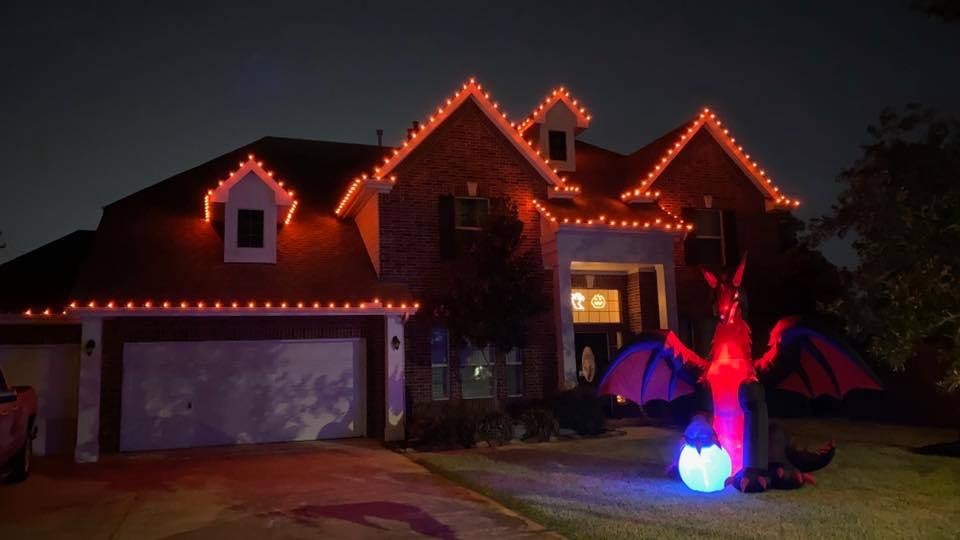 Orange Christmas lights